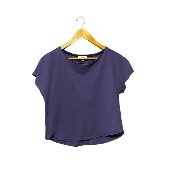 BABATON | Womens Purple Crew Neck Crop Top​​ - Picture 1 of 4